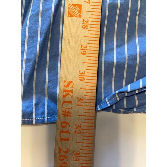 Mens American Eagle Blue White Buttondown Long‎ Sleeve Shirt XLT Classic Fit A21 - Picture 5 of 7